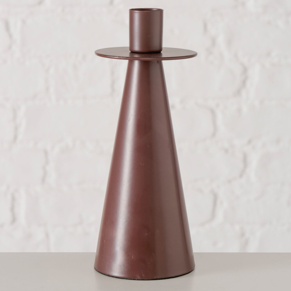CANDELABRO 208517 SMALL METAL ROJO BORDEAUX