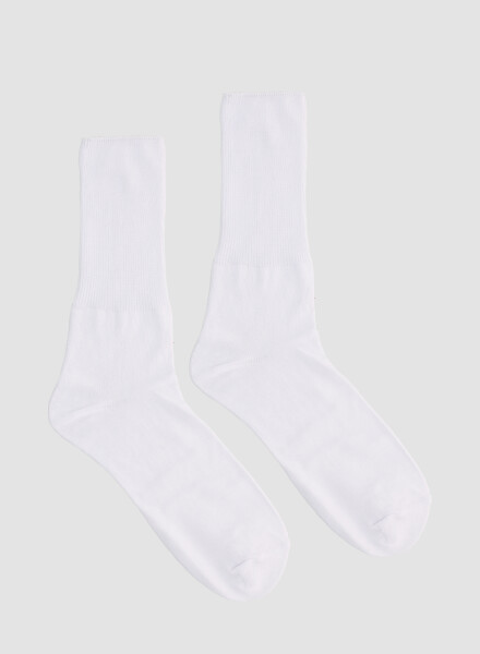 Medias lisas con puño especial que no aprieta Blanco