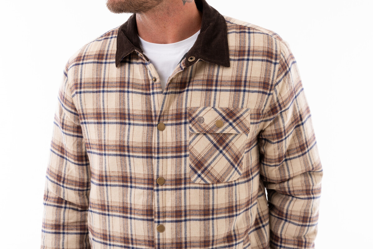 CAMISA MONTANA LEÑADORA Cuadro Bege 23