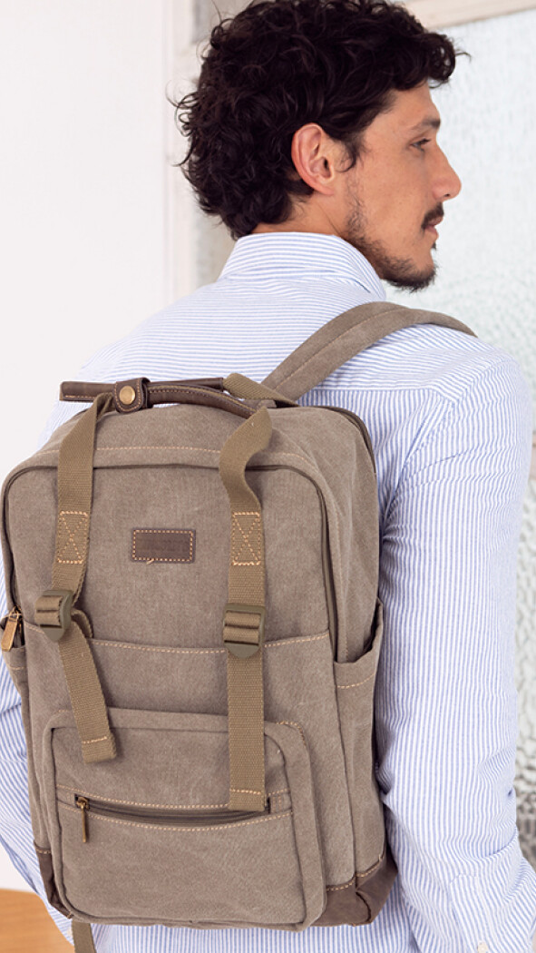 MATERA MOCHILA LANIN CANVAS OLIVA