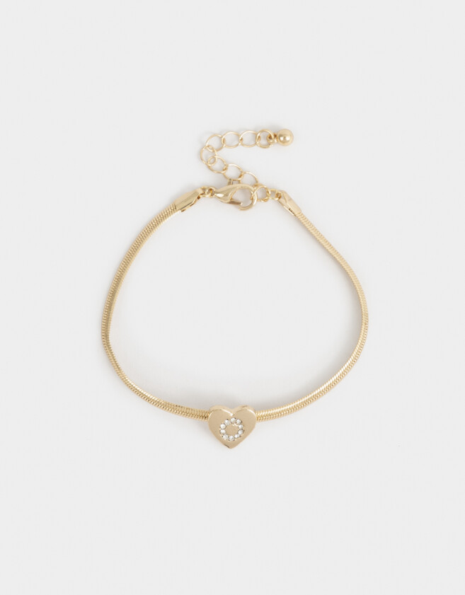 Pulseras Flexibles De inicial Pulsera Flexible De Inicial "o" - Dorado