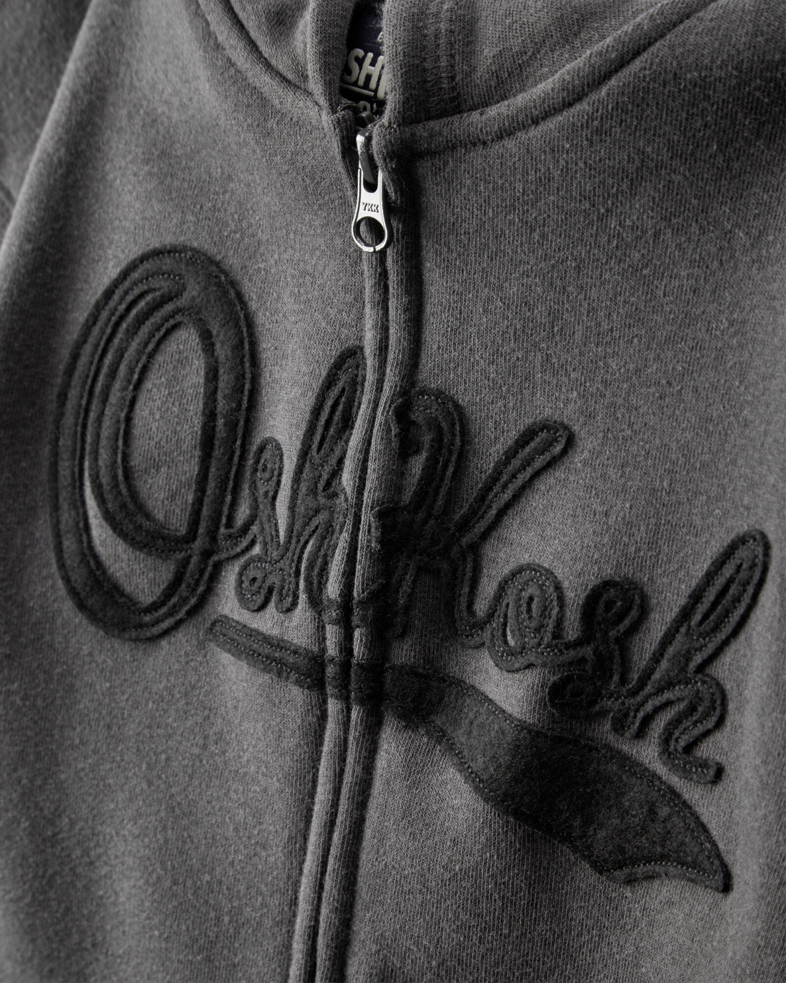 Campera de algodón con felpa, negra Sin color