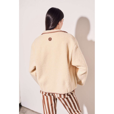 Campera Corderito Vegano Nácar