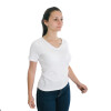 Muvem Ladies Plain V Neck T-Shirt Blanco