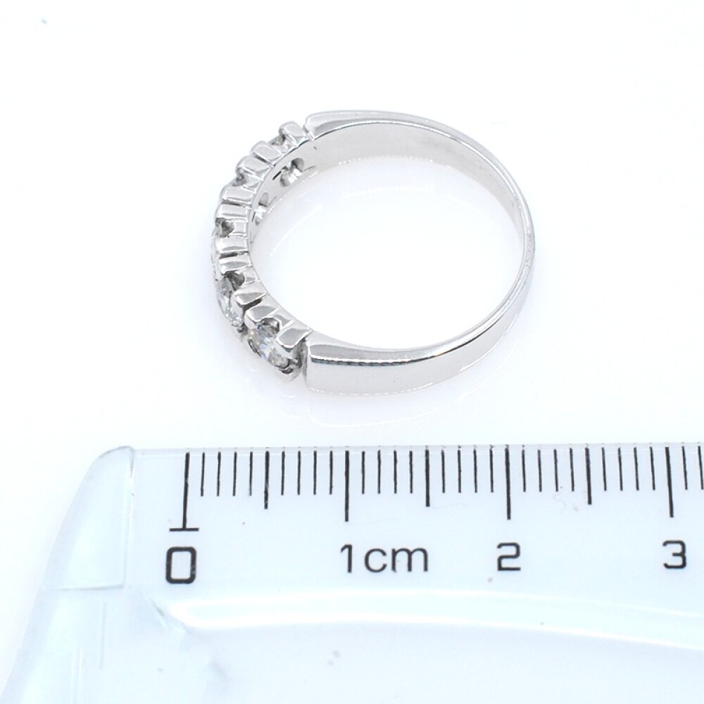 Anillo oro 18k blanco y brillantes Anillo oro 18k blanco y brillantes