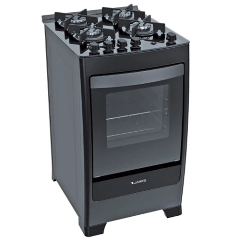 COCINA JAMES C 700 V -NEGRA -Mesada de Vidrio Sin color