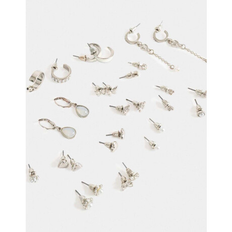 Aros Sets Perlas Plateado