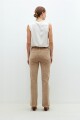 Pantalón Donna de pana con tajos beige