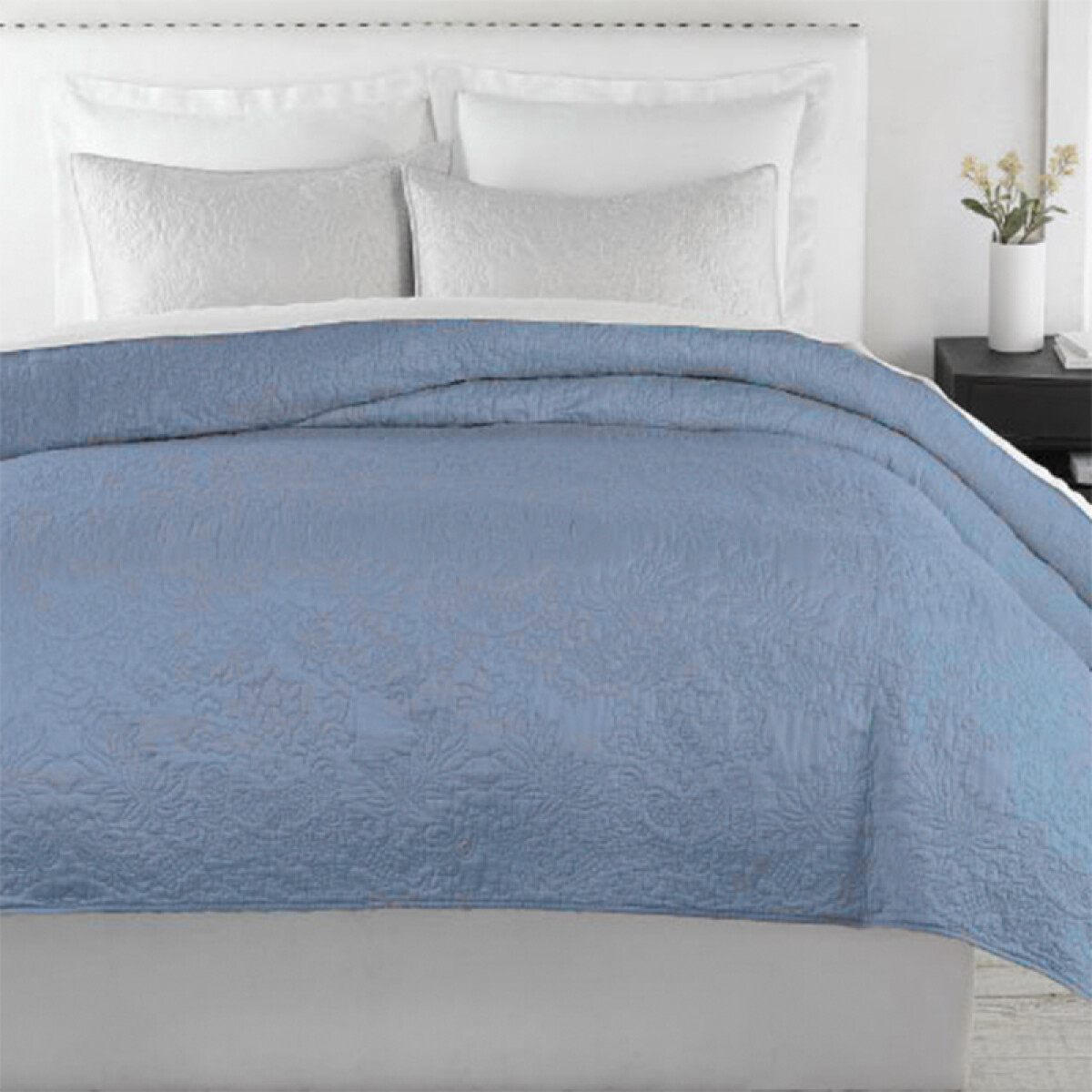 Colcha H&K Portugal King Size 240 x 260 cm - AZUL PIEDRA 