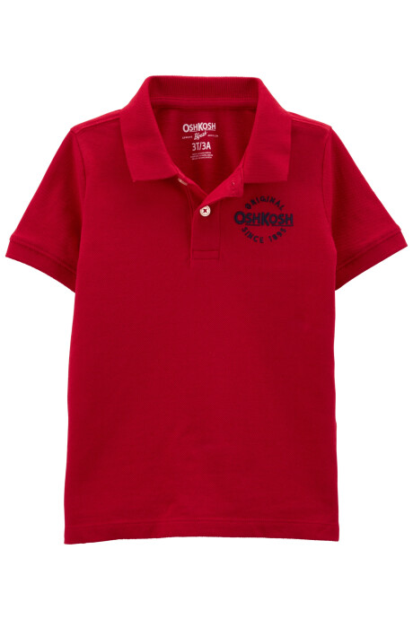Remera polo de algodón, con logo Sin color