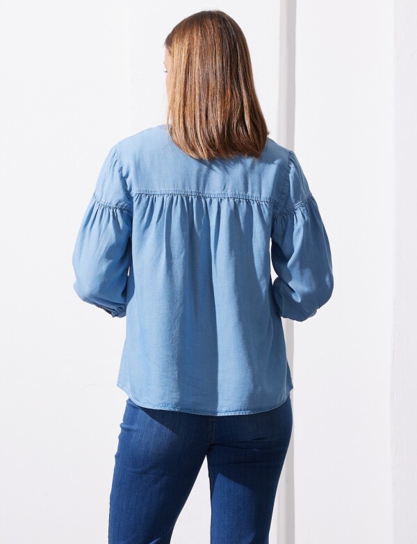 Blusa Frunces JEAN CLARO
