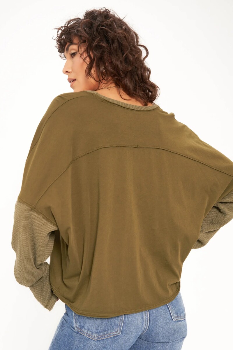 SHOW ME LOVE THUMB HOLE LONGSL Verde