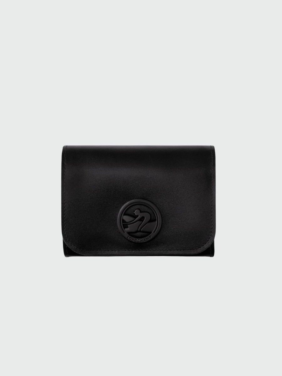 Longchamp -Billetera de cuero, Box-Trot - Negro 