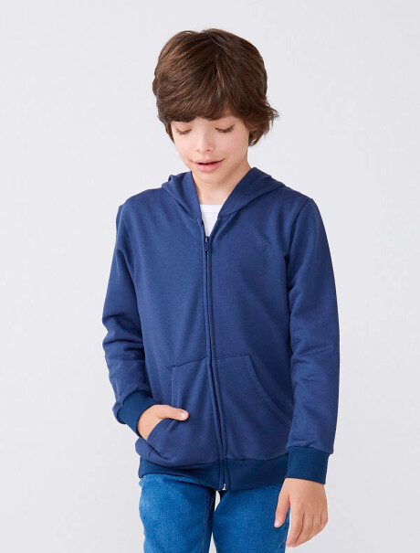 CAMPERA INFANTIL DE ALGODÓN UNISSEX AZUL
