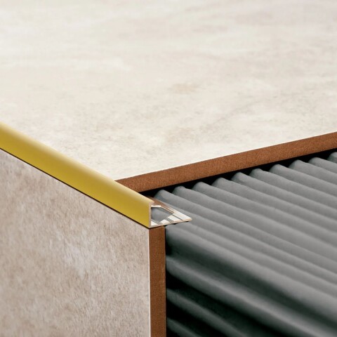 Varilla en L aluminio Oro Mate 10mm x 2,5m Varilla En L Aluminio Oro Mate 10mm X 2,5m