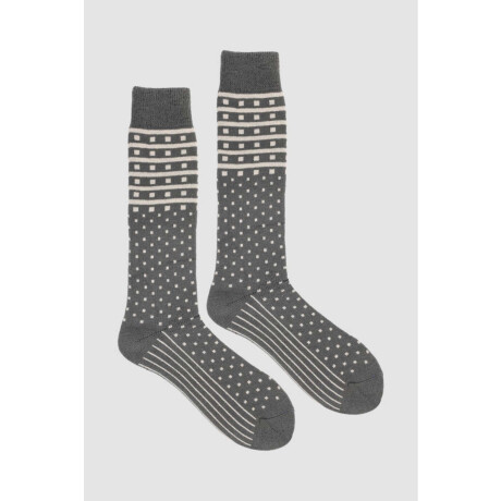 Medias 3/4 ski diseño Gris oscuro