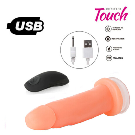 Vibrador A Control Remoto Carga USB Normal Piel