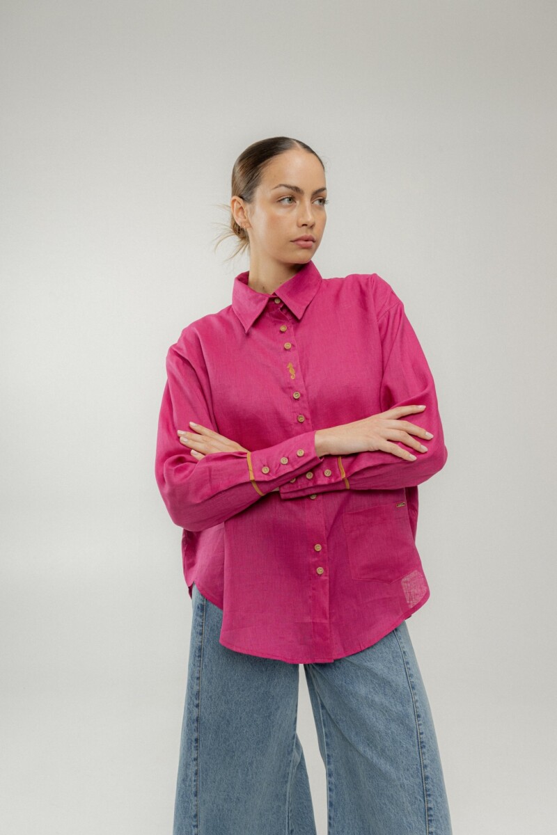 Camisa Onda Detail - Fucsia 