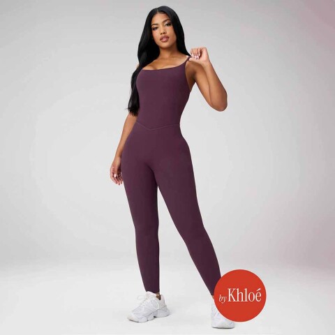 Enterizo Booty Scrunch PureLuxe V-Back Mujer Oxblood