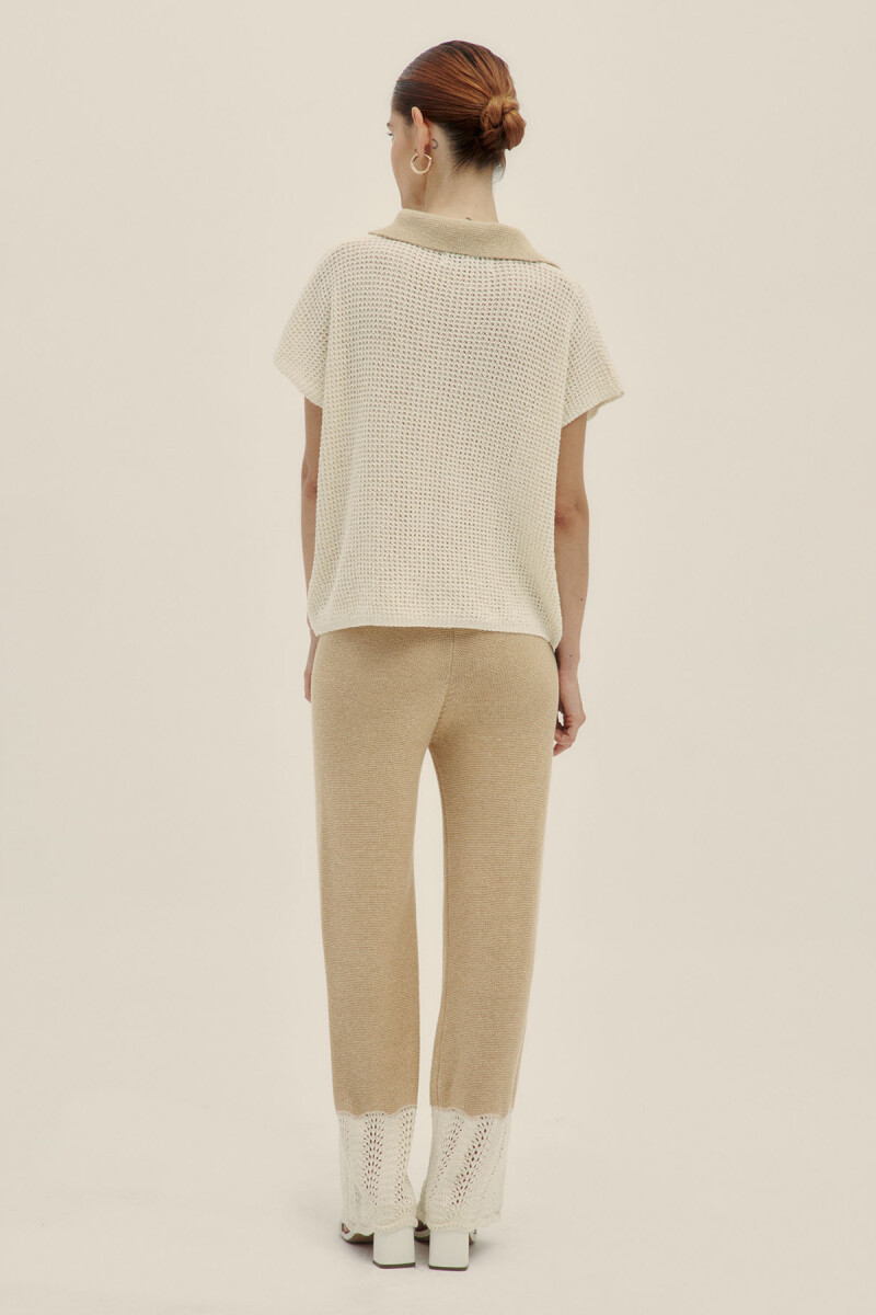 LU KNIT PANTS Latte