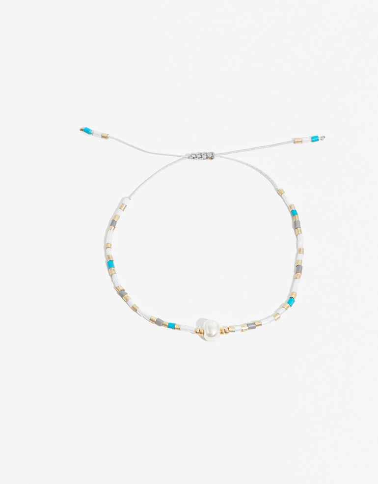Pulseras Flexibles Canutillos Pulsera Con Beads - Combinacion Multicolor