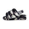 Fluff Yeah Slide Marble W - Mujer Black