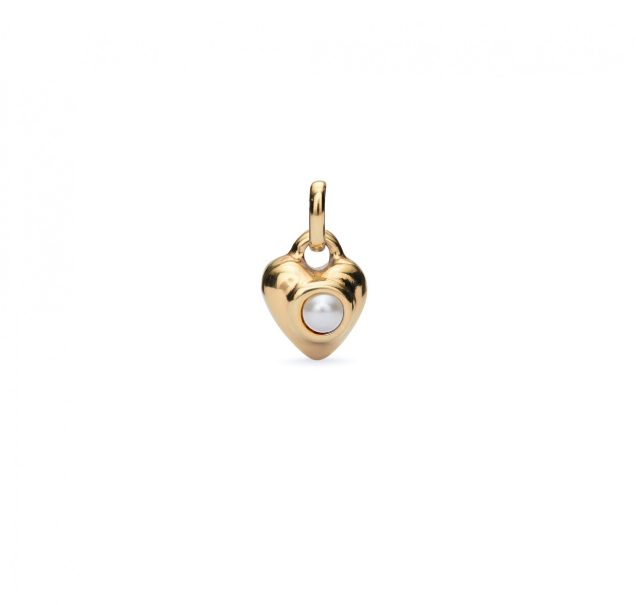 CHARM DE ALEACIÓN DE METALES BAÑADOS EN ORO 18K CON PERLA - Charm 