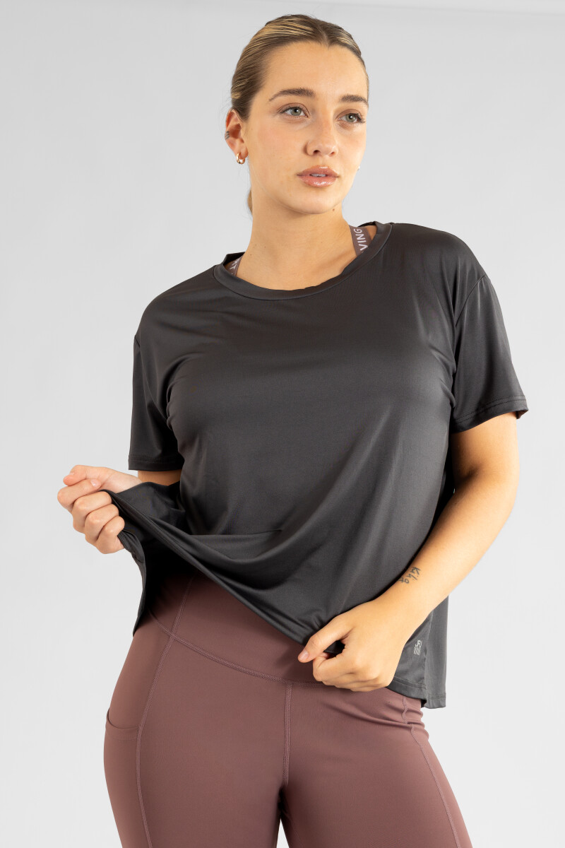 Style open back shirt - Negro 