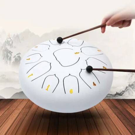 Tambor instrumento musical mediano Blanco