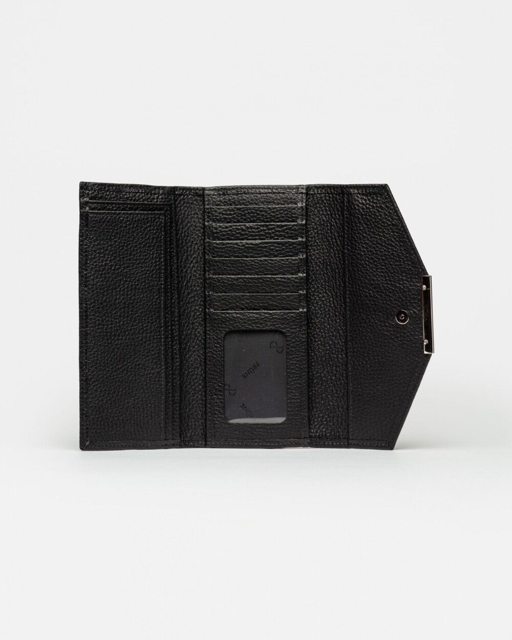 Billetera Luisa en cuero graneado Negro