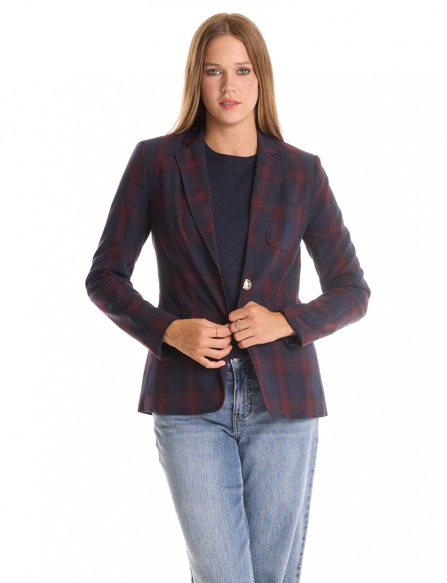 Blazer Sastrero Cuadros - Azul/multi 