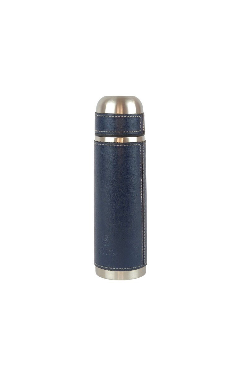 Termo de acero forrado Azul