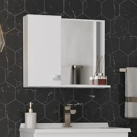 Botiquín con Espejo Sophia con Estante Interno 51,5 x 41,5 x 12,5 cm - Blanco Botiquín con Espejo Sophia con Estante Interno 51,5 x 41,5 x 12,5 cm - Blanco