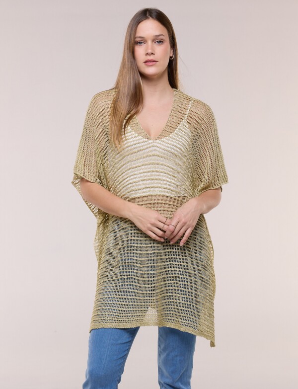 Poncho Calado Lurex DORADO