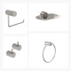 SET DE ACCESORIOS PARA BAÑO METAL SIGNATURE GRIS BRUSHED GRIS-BRUSHED NICKEL