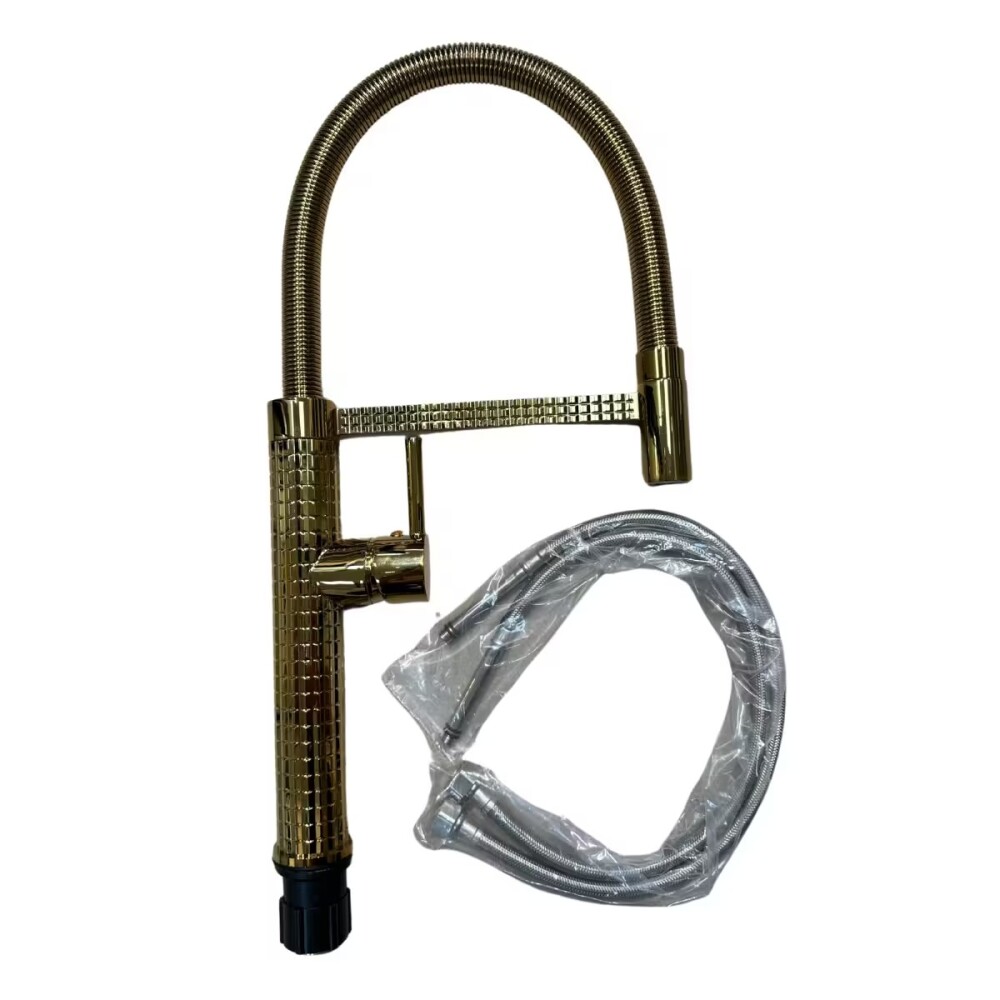 Grifería de cocina Monocomando de mesada Chef Pico móvil Gold Grifería De Cocina Monocomando De Mesada Chef Pico Móvil Gold