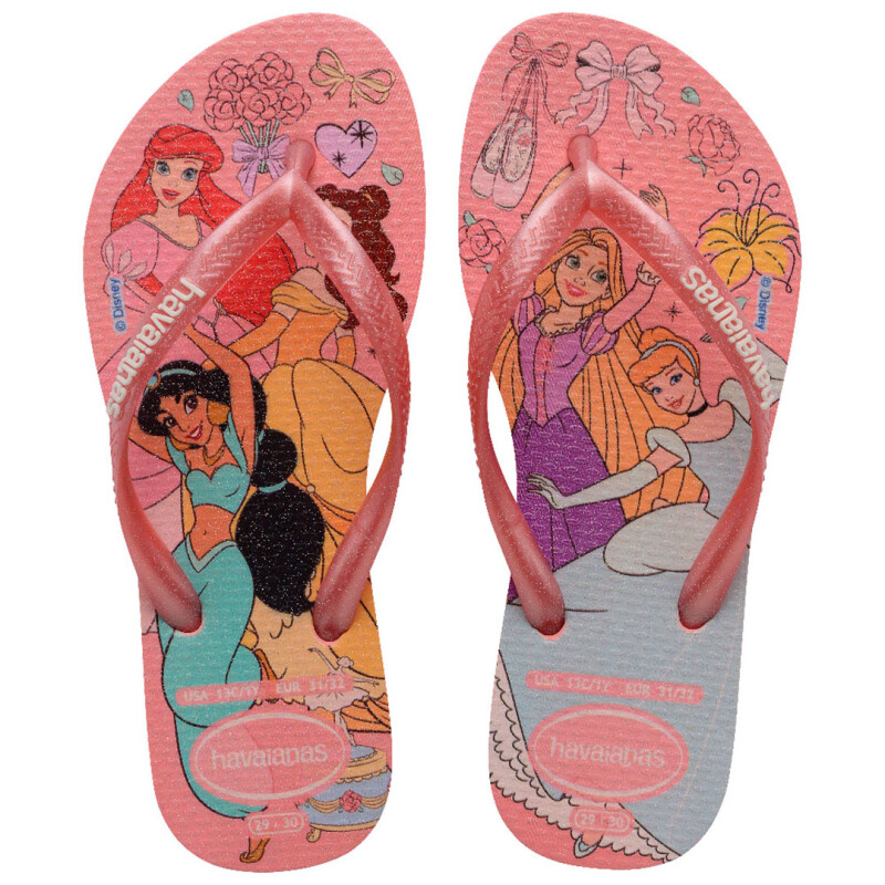 Sandalias de Niña Havaianas Slim Princess Rosado Metalizado