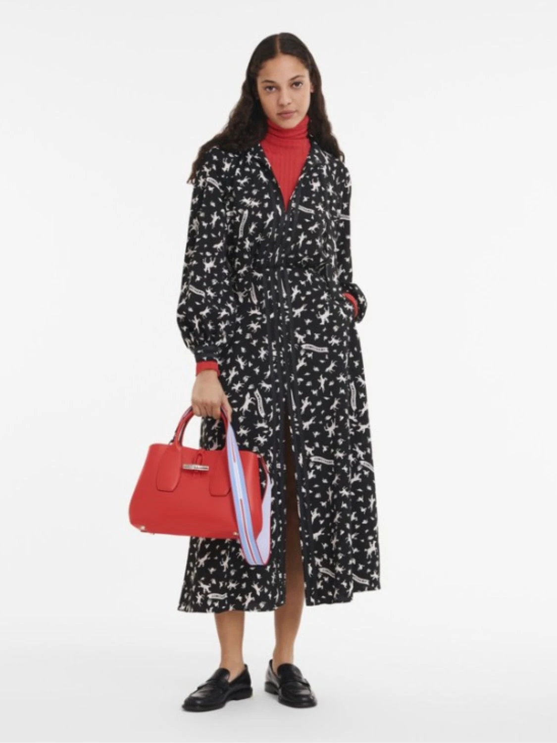 Longchamp -Bolso tote talle S, Roseau box Rojo