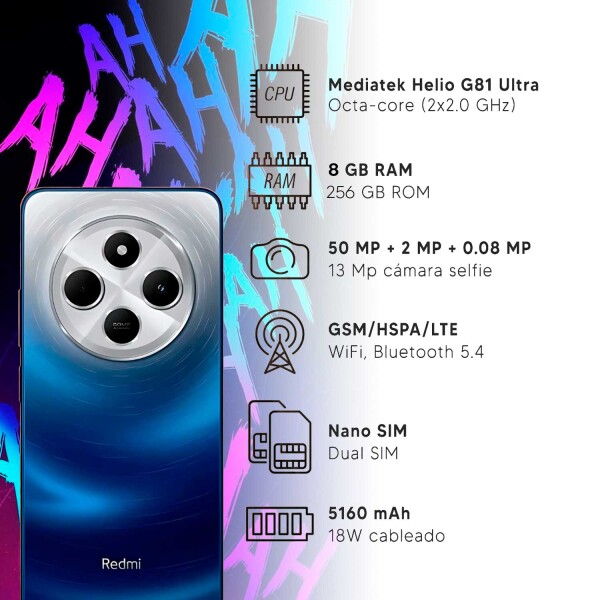 Xiaomi Redmi 14c 16gb Ram 8 Fisicas + 8 Virtual + 256 Rom AZUL
