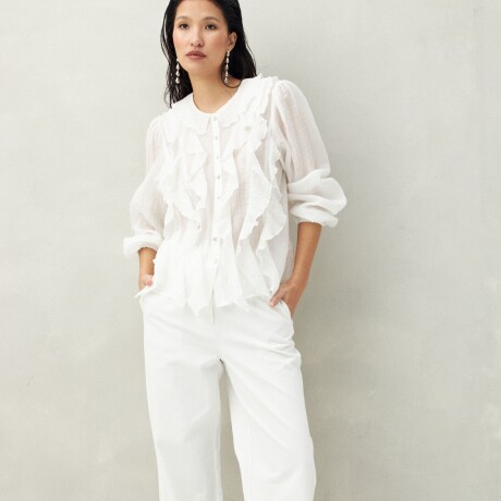 CAMISA FLORICA Blanco