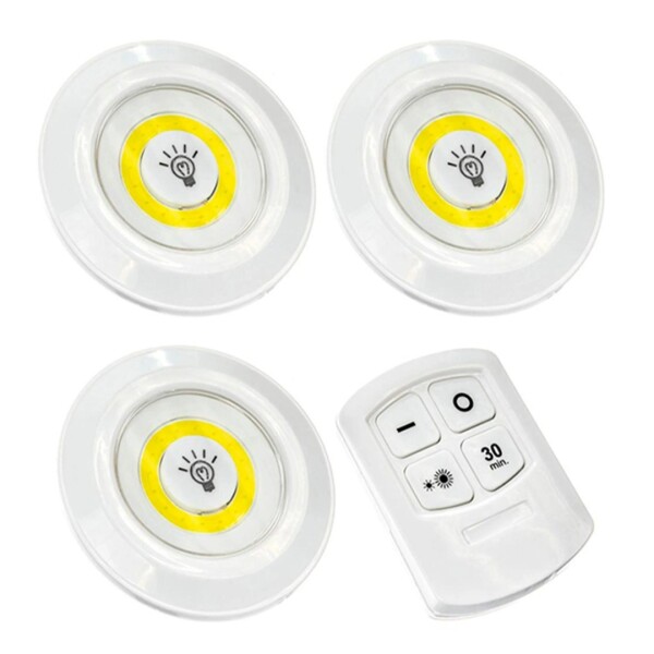 SET LAMPARA INALAMBRICA ADHESIVA BLANCO