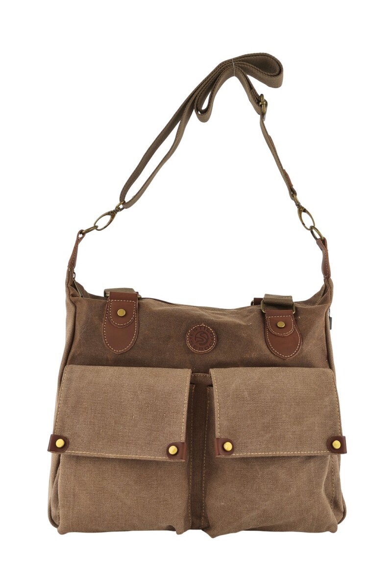 Morral de lona vintage Marrón