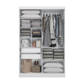 ROPERO 2 PUERTAS CORREDIZAS CON 2 CAJONES BLANCO/NOGAL Ropero 2 Puertas Corredizas Con 2 Cajones Blanco/nogal