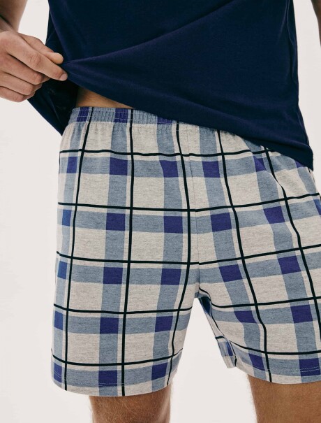 PIJAMA CON SHORT AZUL