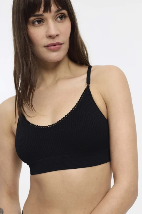 Top Pimenton Trenza Negro