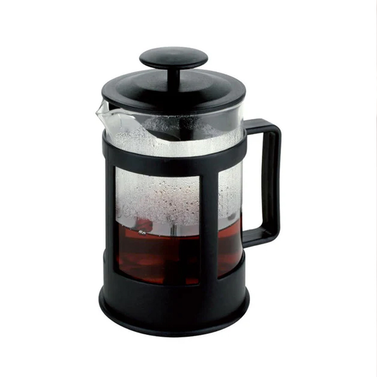 Cafetera / tetera francesa de vidrio y plástico 350 ml - NEGRO 