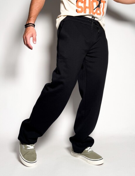 Jogger de algodon sin puño Darel Negro