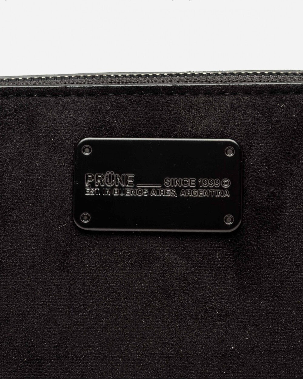 Bandolera New Penny en efecto gamuza Negro