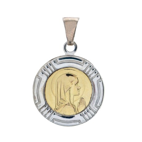Medalla religiosa de plata 925 y double en oro 18 ktes, VIRGEN NIÑA. Medalla religiosa de plata 925 y double en oro 18 ktes, VIRGEN NIÑA.