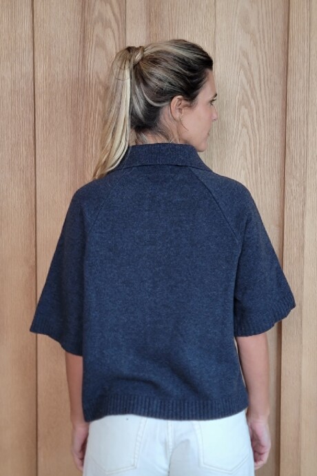 Cardigan Manchester Lambswool Azul